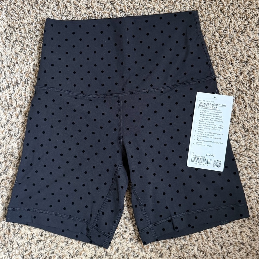 lululemon Align High Rise Short 6” in ‘Polka Flock’ (Size 4) - Picture 5 of 5